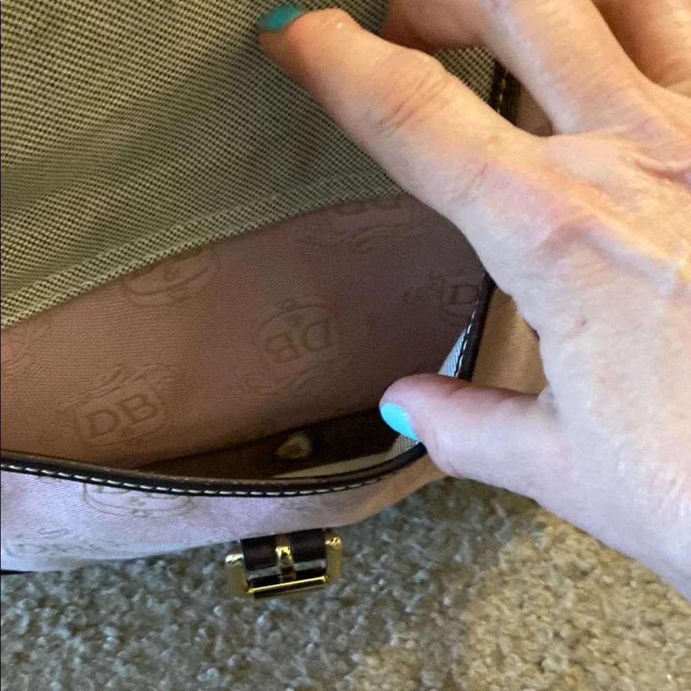 Dooney & Bourke Pink and Brown East/West Shoulder Bag - Picture 3 of 9